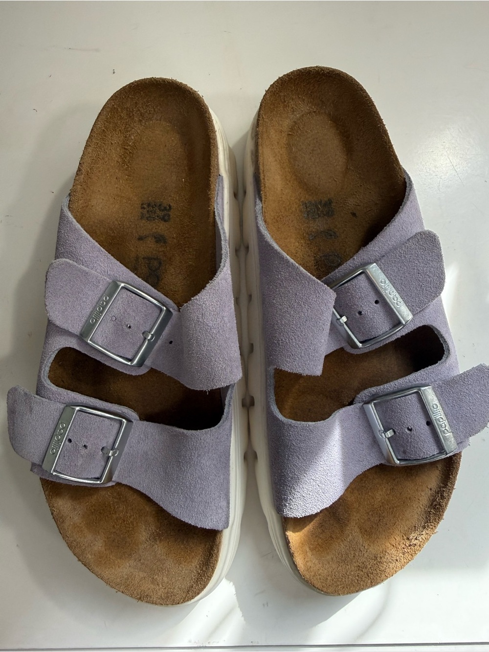 Birkenstock Papillio Arizona  size 8 Platform Sandal - Purple Fog